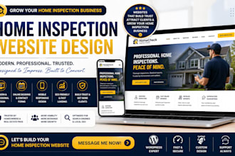 design a modern home inspection website for your business