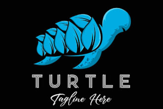 create awesome style sea turtle mascot e sport logo in very short time