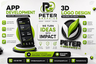 create logo for app design and mobile app