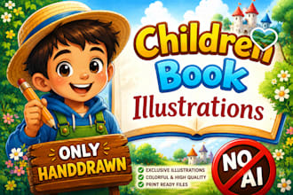 create children story book illustration custom christian illustrations