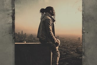 design album cover art or single cover for a music cover