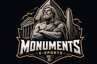 design monuments mascot logo for your business only 12 hours
