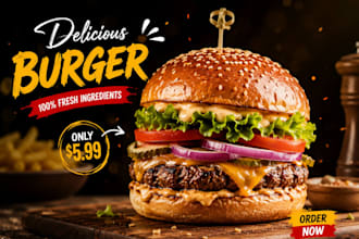 design modern fast food menu, restaurant menu and digital food flyer