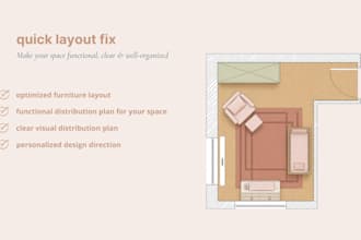 create a functional room layout and furniture plan