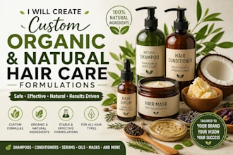 create custom organic and natural hair care formulations