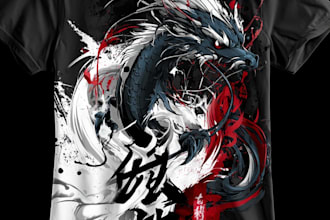 japanese t shirt illustration and t shirt design