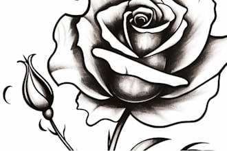 design realistic portrait tattoo artwork
