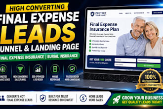 build final expense insurance lead generation burial website policy quote system