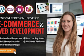 build a shopify or woocommerce store with a custom ecommerce design and layout
