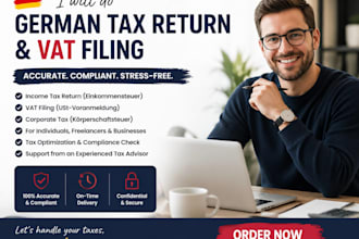 do german tax return, vat filing, corporate and income tax