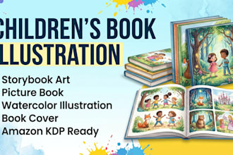 create children book illustration, storybook, and picture book art