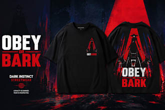 design dark gothic streetwear graphics for your clothing brand
