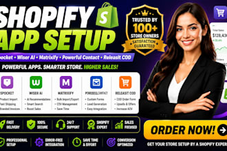 setup shopify spocket wiser ai matrixify powerful contact releasit cod apps