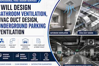 design plumbing hvac ventilation layout for commercial and residential permit