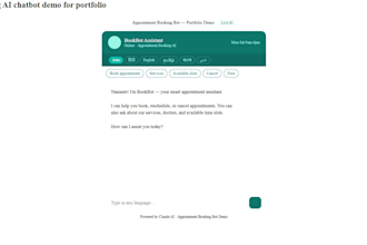 build an ai appointment booking chatbot for website whatsapp