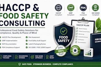 create haccp, food safety plans with sops, allergen plan and fda compliance