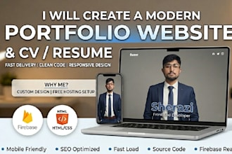 create personal portfolio, cv or resume website with fast delivery