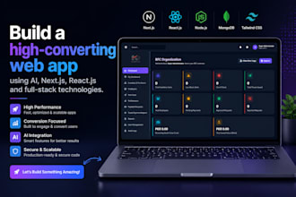build web app dashboard frontend and backend