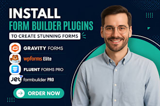 install fluent forms, jetform pro, wpforms pro on the website