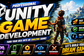 be your guru unity developer for 2d or 3d mobile game development