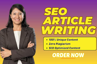 do SEO for blog posts, copywriting, content writing, article writing, email copy