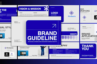 design professional brand style guide with modern trendy logo