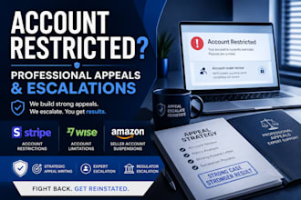 appeal and escalate your stripe, wise, or amazon seller account restriction