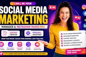 be your social media manager and virtual assistant