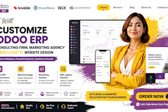 customize odoo erp consulting firm marketing agency b2b logistic website design