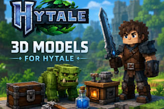 create professional 3d models specifically for hytale