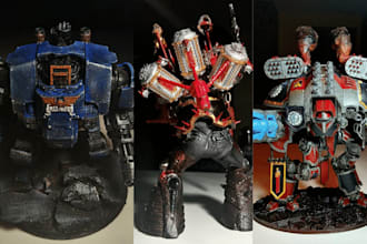 3d print and paint custom anime figures warhammer miniatures