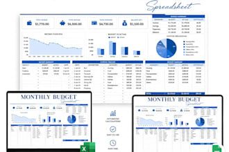 design editable excel or google sheets budget