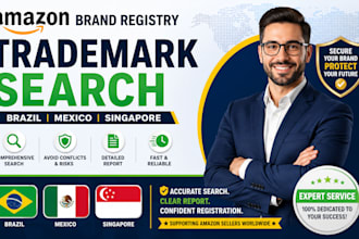 do amazon brand registry trademark search in brazil mexico and singapore