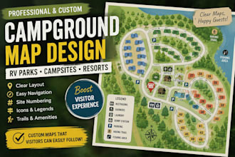 design clear campground maps for rv parks campsites with easy navigation