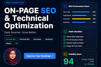 optimize your  website with on page SEO and technical audit