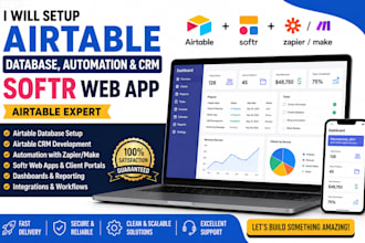 setup airtable database airtable automation crm softr webapp airtable expert
