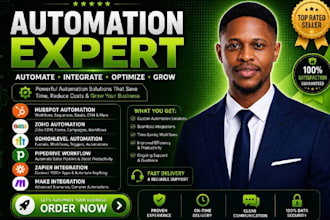 hubspot gohighlevel zoho automation pipedrive CRM setup, zapier make integration