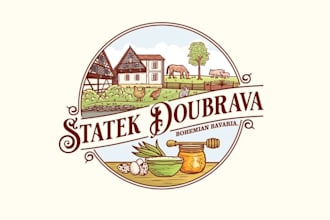 design unique modern natural agriculture farm logo