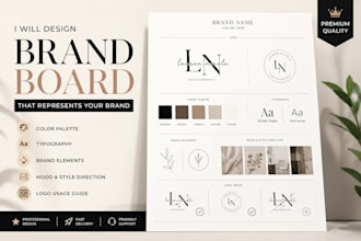 design a modern brand board for your business