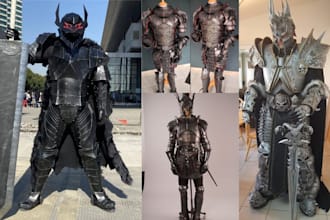 create custom wearable cosplay armor  and anime props for 3d printing