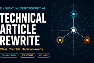 rewrite your ai or technical article for clarity and credibility