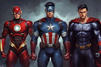 superhero character for comics