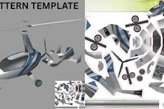 turn your object, toys, buildings, 3d cosplay, 3d car  into low poly papercraft