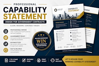 design an editable capability statement and company profile