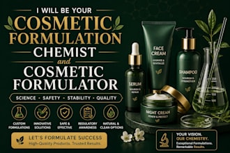 be your cosmetic formulation chemist and cosmetic formulator