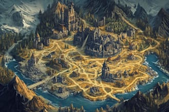 make a fantasy map for rpg fantasy