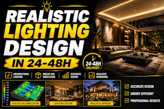 do architectural lighting design, dialux evo and realistic lighting renders