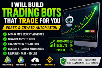 build trading bots, forex bots, crypto automation