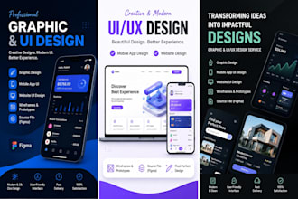 create modern graphic and UI design for your business