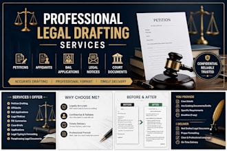 draft legal petitions, applications and court documents
